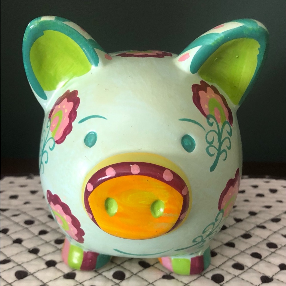Kimberly Hodges Collectable Hand-Painted Ceramic Piggy Bank